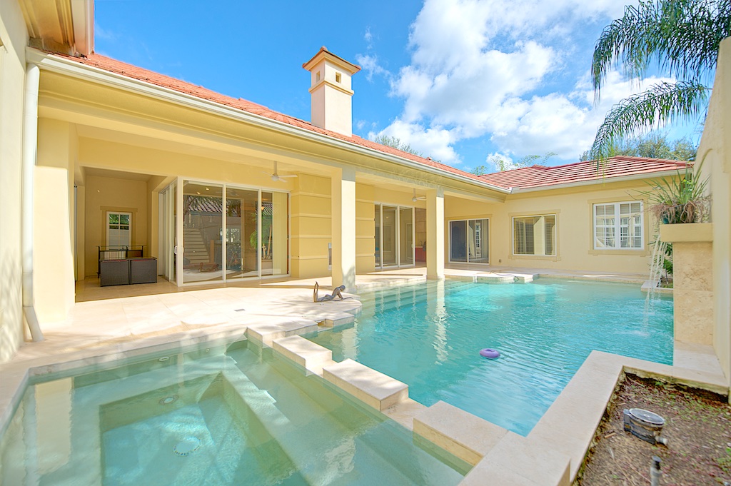 Lake Butler Sound Modern Home with Courtyard Pool Masters Realty